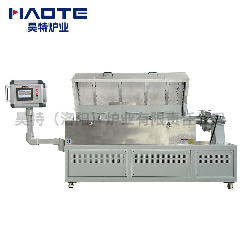 管式爐直徑60+90，橢圓形管子，加熱區(qū)1300，包含抽風(fēng)機(jī)+不銹鋼罩